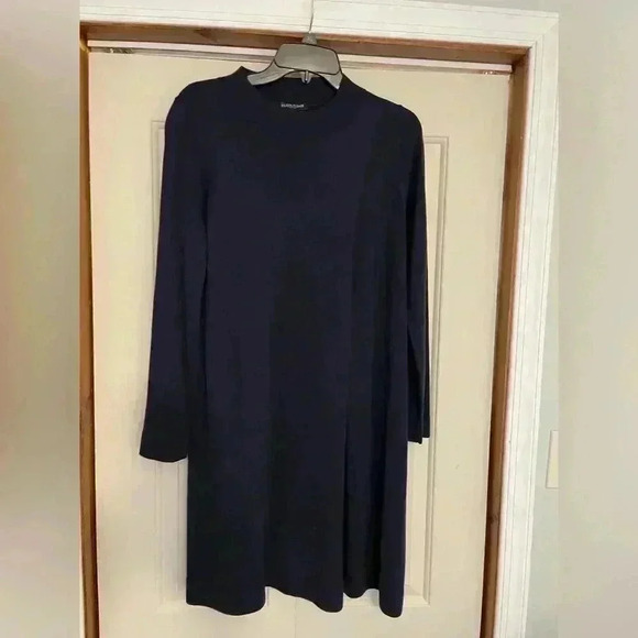 Eileen Fisher Tencel Long slit Knitted Crew Neck Sweater Tunic  Petite Small - Picture 1 of 9